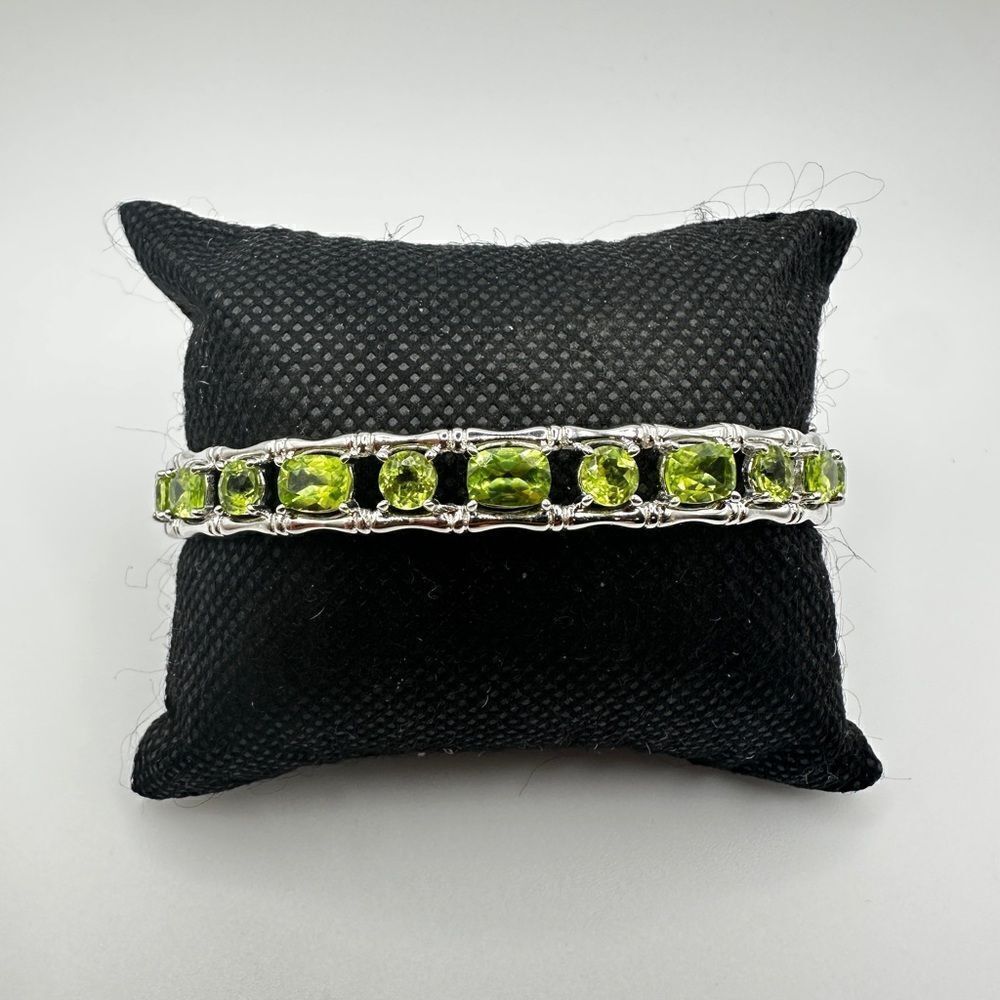 NWOT Arthur Court faceted peridot and sterling‎ silver bracelet!